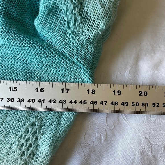 Moth Anthropologie Crochet Long Open Front Gradient Color Cardigan Size Medium - Picture 9 of 12